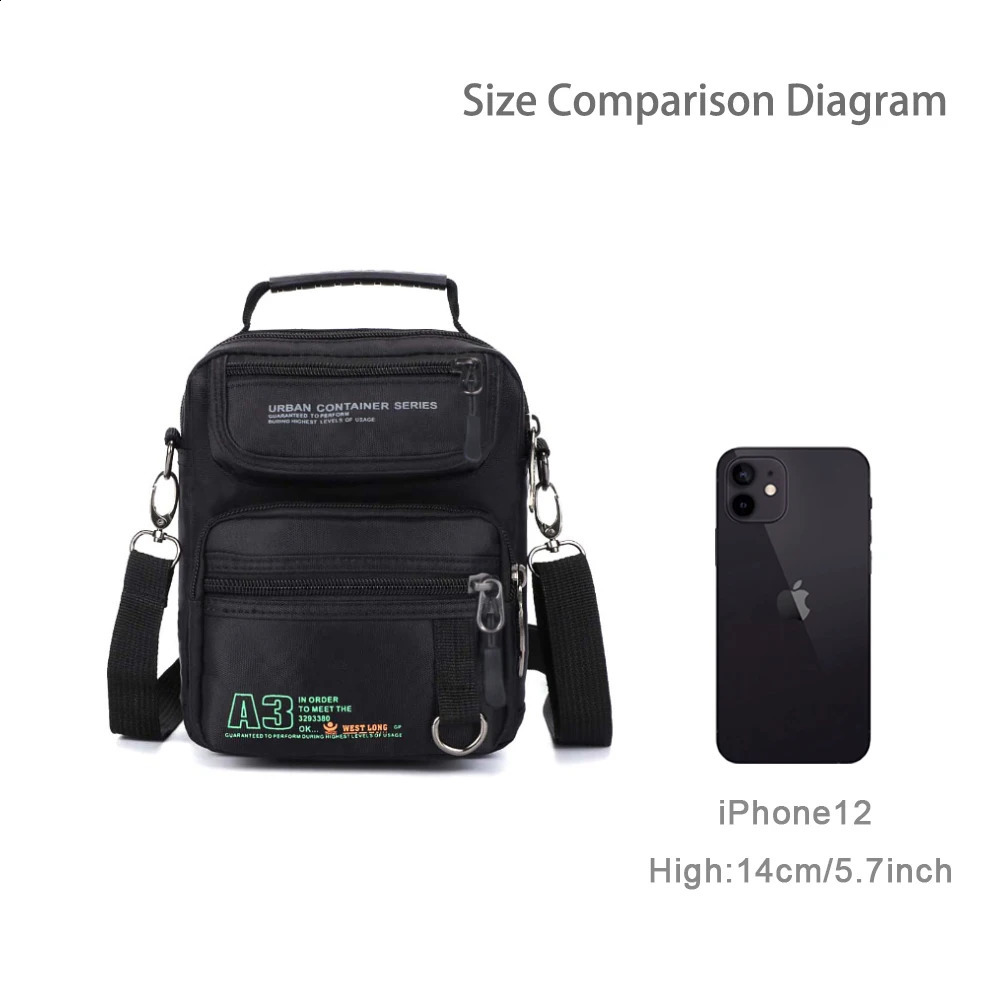 3707 Men Messenger Running Bags Casual Multifunction Small Travel Waterproof Shoulder Waist Packs Military Crossbody 240723