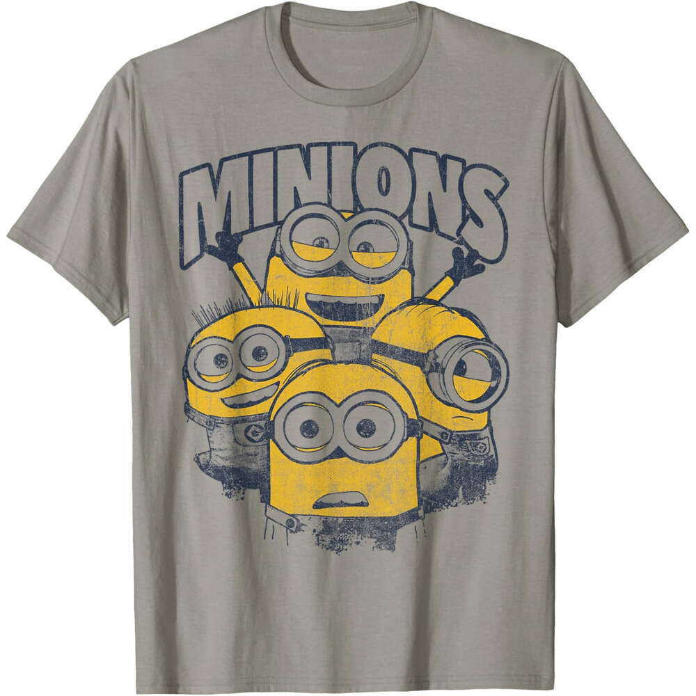 T shirts for men tshirt Womens Lovely Cute Minions Vintage Group Graphic tee T-Shirt Short Tops Summer Clothes Free shipping