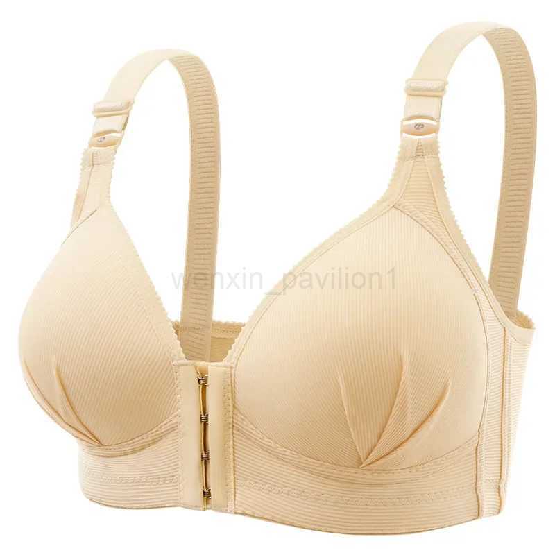 New Front Button Breastfeeding Bra without Steel Ring Thin Size Comfortable and Traceless Pregnant Womens BraXJ240724