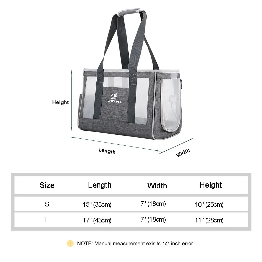 Cat Bag Breathable Transporter Pet Portable Puppy Single Shoulder Bags Travel For Cats Dogs Handbag