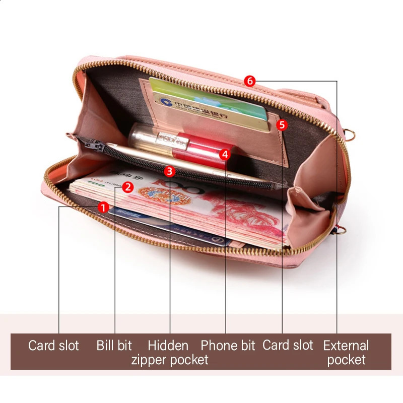 Womens Small Crossbody Shoulder Bags PU Leather Female Cell Phone Pocket Bag Ladies Purse Card Clutches Wallet Messenger Bags 240729
