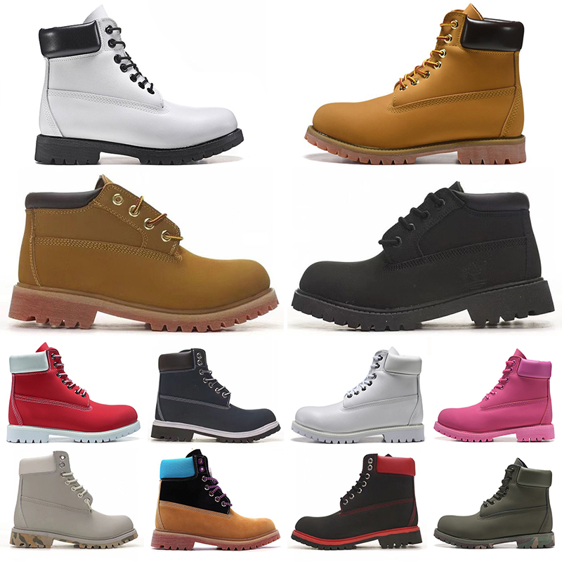 2025 Men Women Designer Boots Wheat Black White Brwon Grey Pink Redarmy Green Blue Ankle Menstrendy Booties Winter Shoes 36-45