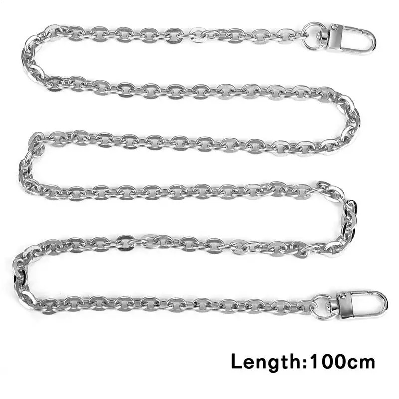 100/120CM Metal Bag Chain For Women Shoulder Bag Chain Bag Chain Gold Silver Strap Crossbody Bag Parts Belt Chain 240723