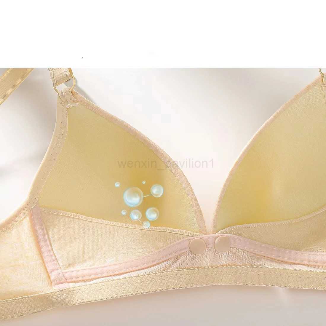 Boneless Nursing Bra Maternity Bra Maternity Clothing Pure Cotton Prevent Sagging Breastfeeding Women Nursing UnderwearXJ240724