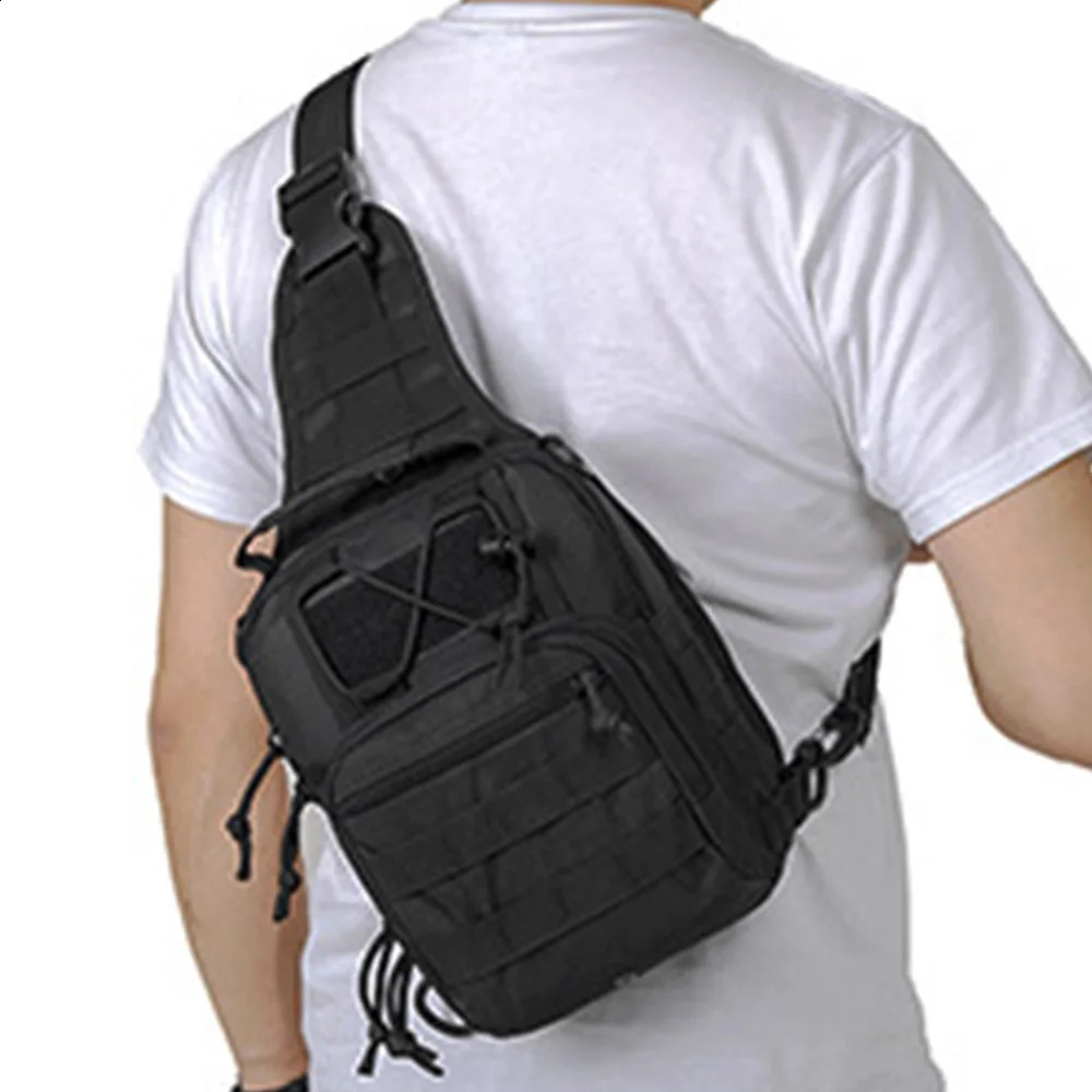 Men Cross body Sling Backpack Shoulder Chest Bag Travel Outdoor Sports Climb Tactical Military Nylon Male Side Messenger 240723