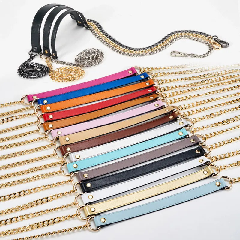 High Quality Bag Chain Strap Leather Shoulder Pad Chain Strap Handbag Handle Shoulder Strap Replacement Chains Bags Accessories 240723