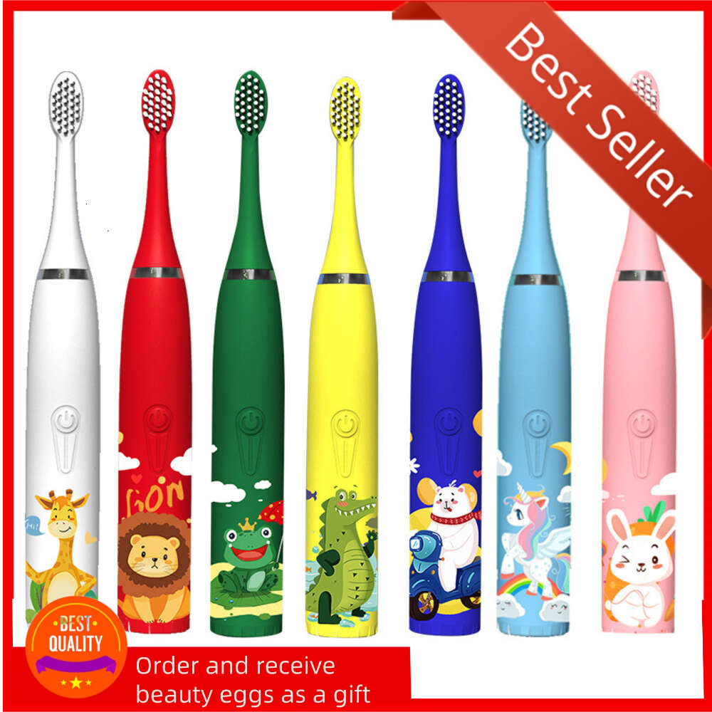 Sonic Electric Toothbrush for Children Kids cleaning teeth whitening Rechargeable water proof Replace The Tooth Brush Head F618-18