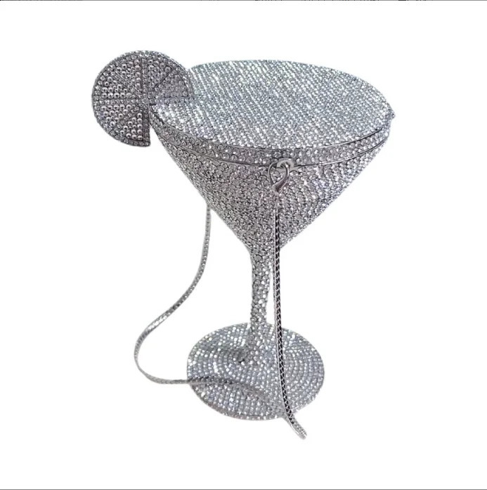 Lady Goblet Shaped Crystals Evening Clutch Purse Bags Women Diamonds Metal Purses And Handbags Wedding Party Day Clutches 240716