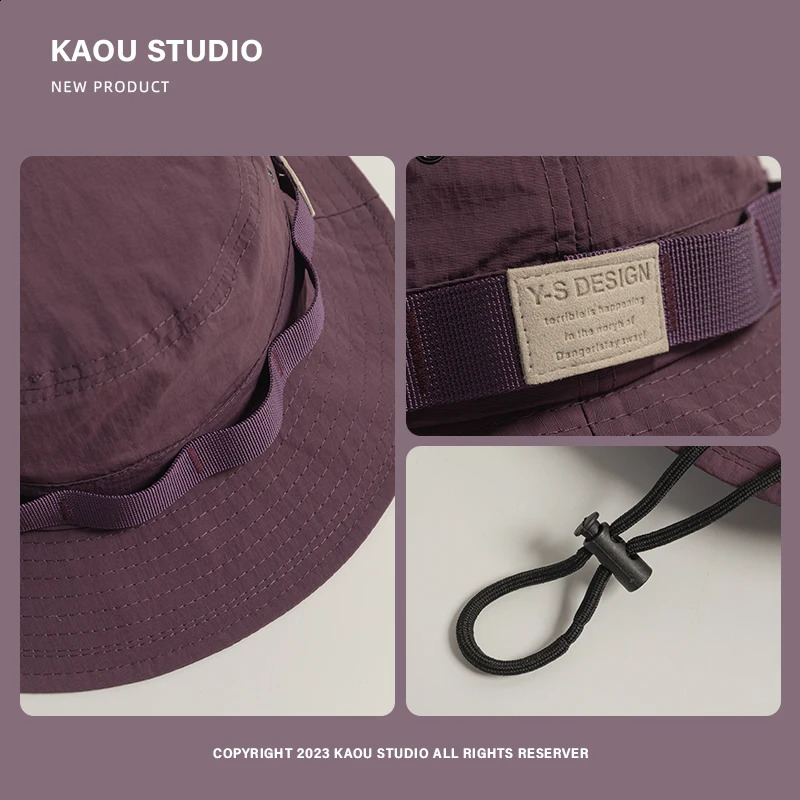 Spring and Summer Outdoor Quick Drying Fisherman Hat Womens Fashion Mens Camping Basin Hat Hiking Travel Bucket Hat 240710