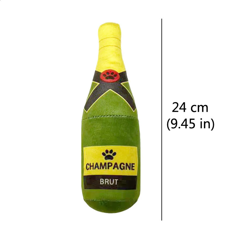 Beer Bottle Shaped Small Large Funny Plush Dog Chew Toy Squeak Sound Clean Teeth Pets Interactive Playing Supplies