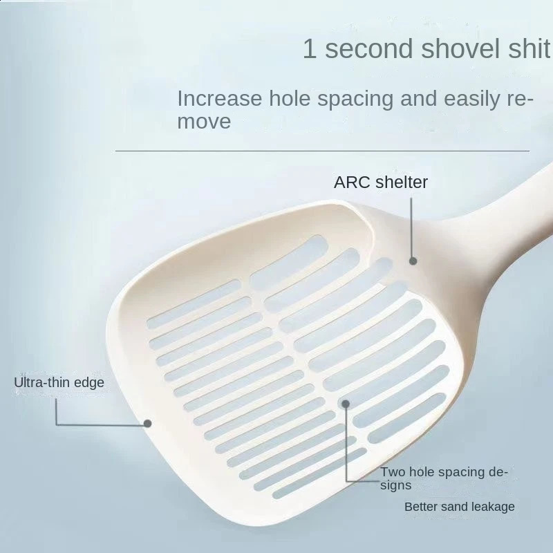 Cat Litter Scoop Plastic Cat Litter Shovel With Base Self Cleaning Cat Litter Shovel Kitten Toilet Clean Tools Pet Poop Shovel 240723