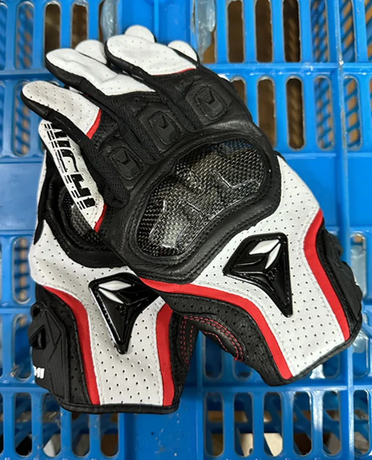 Motorcycle Gloves Genuine Leather Mens Motocross Racing Gloves RST390 391 Gloves Spring Autumn Touch Screen Guantes Moto 240713