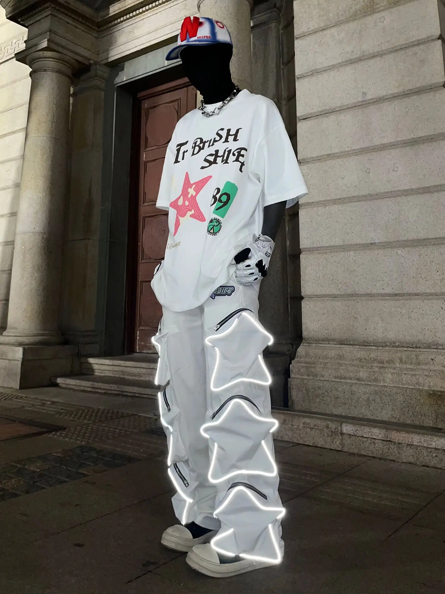 Cargo Pants Men Y2k Pants Hip Hop Punk Black Casual Goth Joggers Men Sweatpants Oversized Star Pocket Baggy Hosen Streetwear 240723