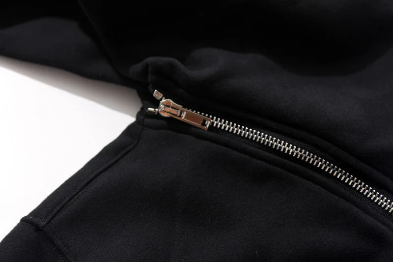 Hoodies Men zipper Cardigan harajuku black sweatshirts hip hop swag style skateboard streetwear Cloak Hooded jacket coat 240715