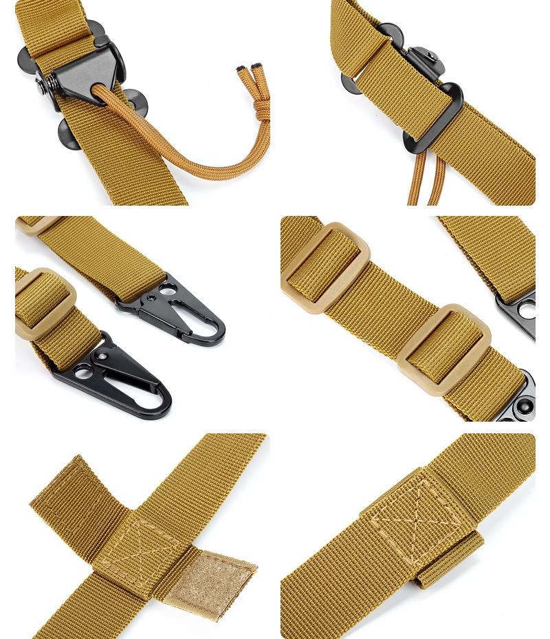 Outdoor sports tactics multi-functional quick adjustment back rope with army fans lanyard real CS training