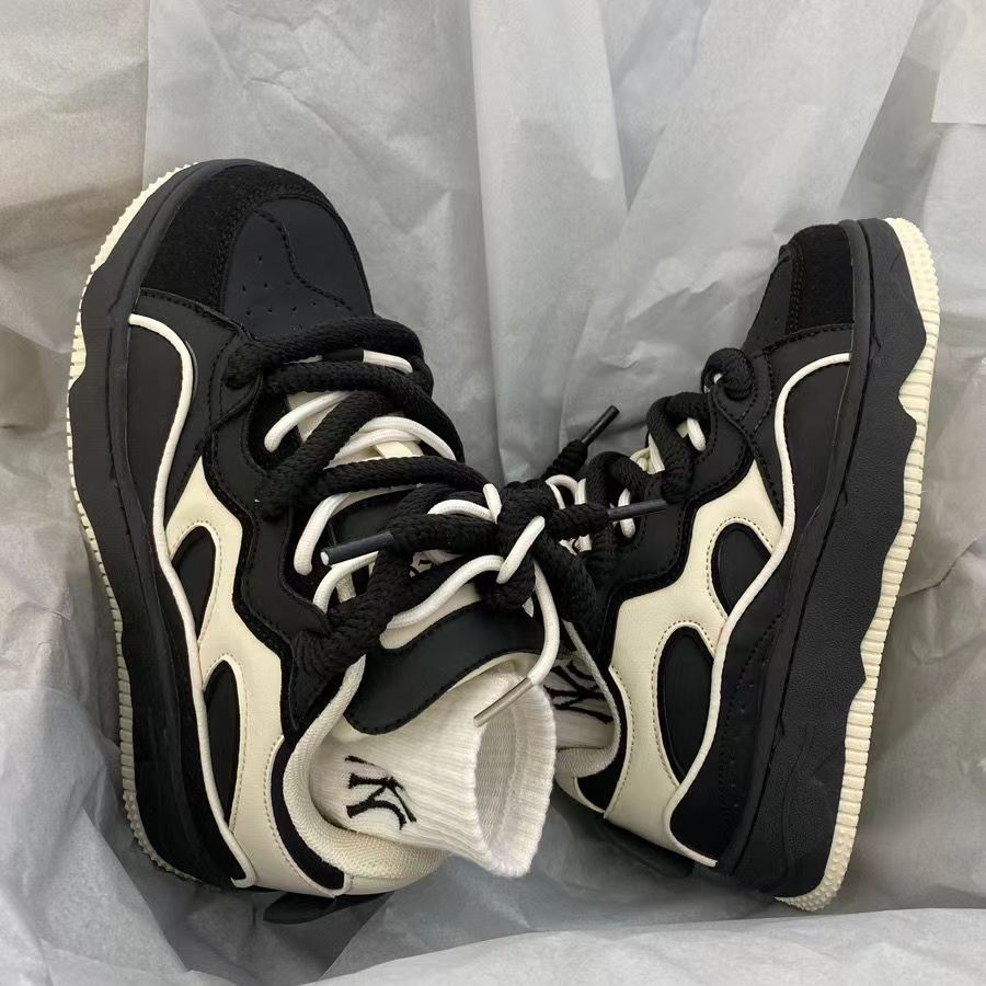Men's and women's retro lightweight sports skateboard shoes