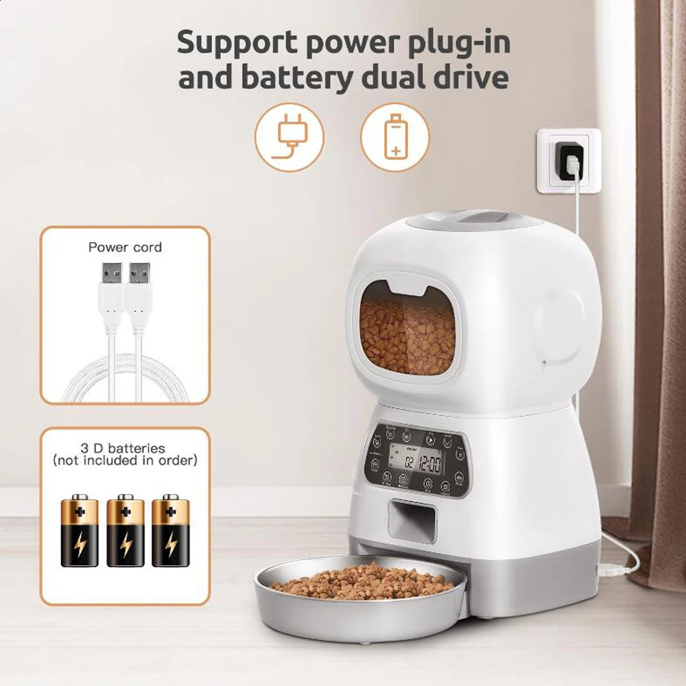 3.5L Automatic Pet Feeder For Cats WiFi Smart Regular And Quantitative Large Capacity Timing Dog Food Dispenser