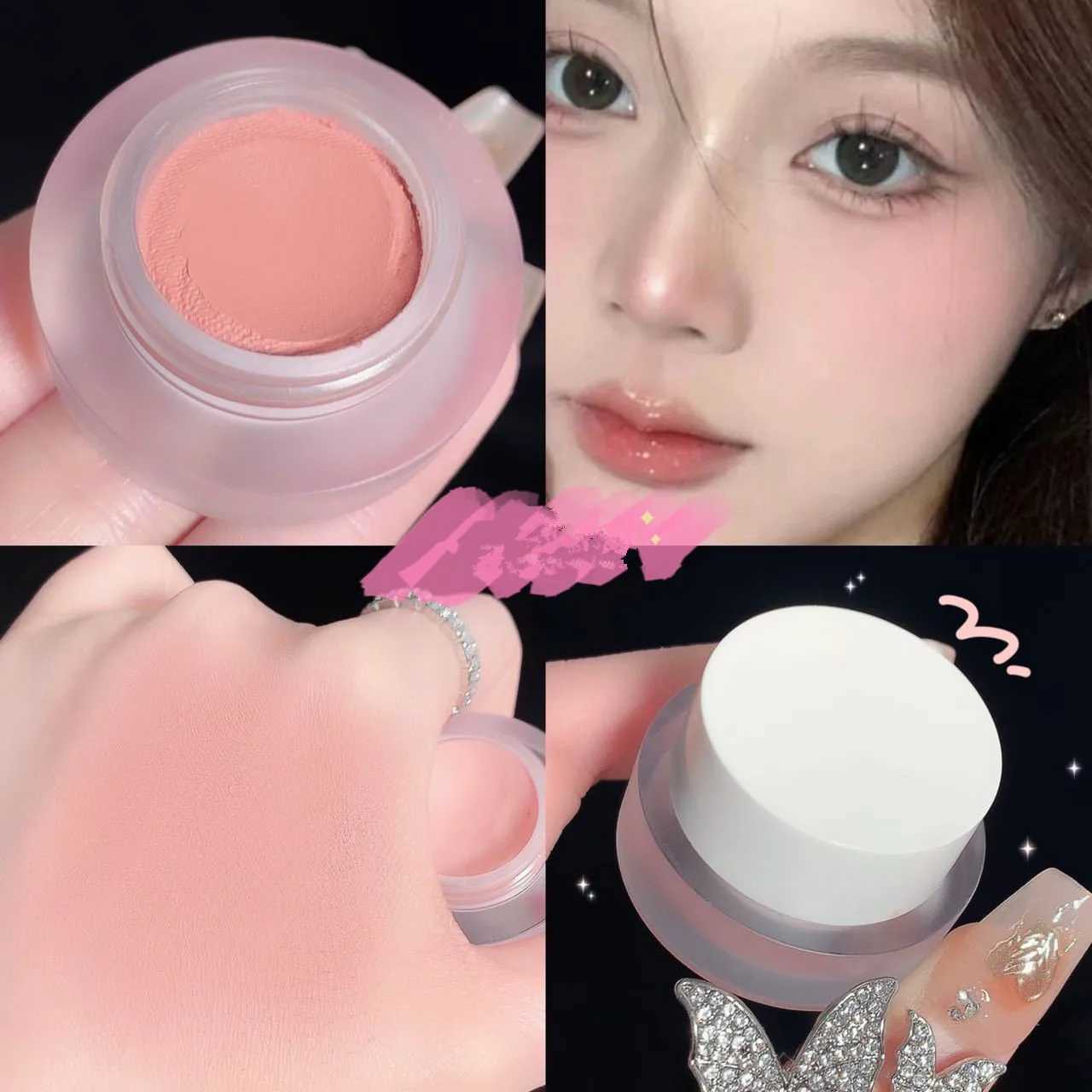 Peach B Paste Clay Nude Natural Matte Mousse Rouge Woman New Monochrome Expanded Shrink Cheek Purple EyeshadowXJ241225