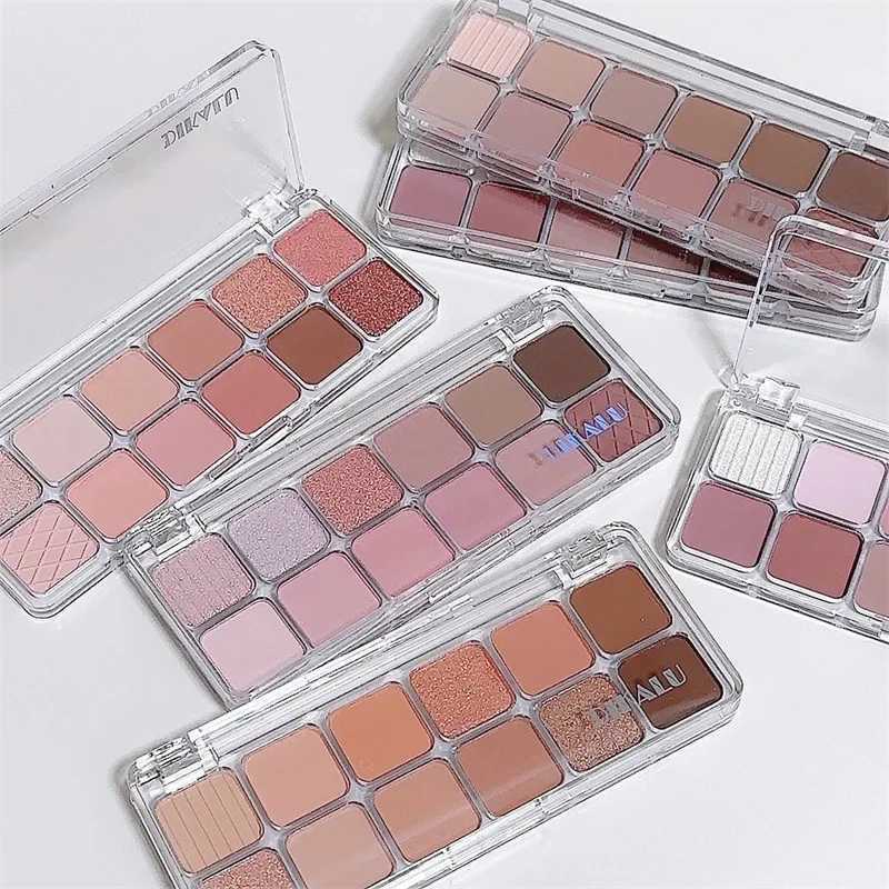 12 color glittering eye shadow palette pearl eye shadow palette nude lasting Korea charming eye shadow makeup palette cosmeticsW240730