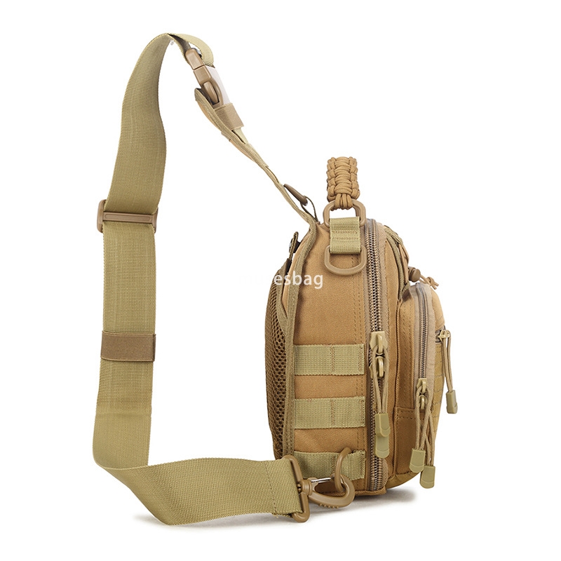 Sports outdoor tactical camouflage chest bag molle laser crossbody bag military fan hanging bag manufacturers direct supply