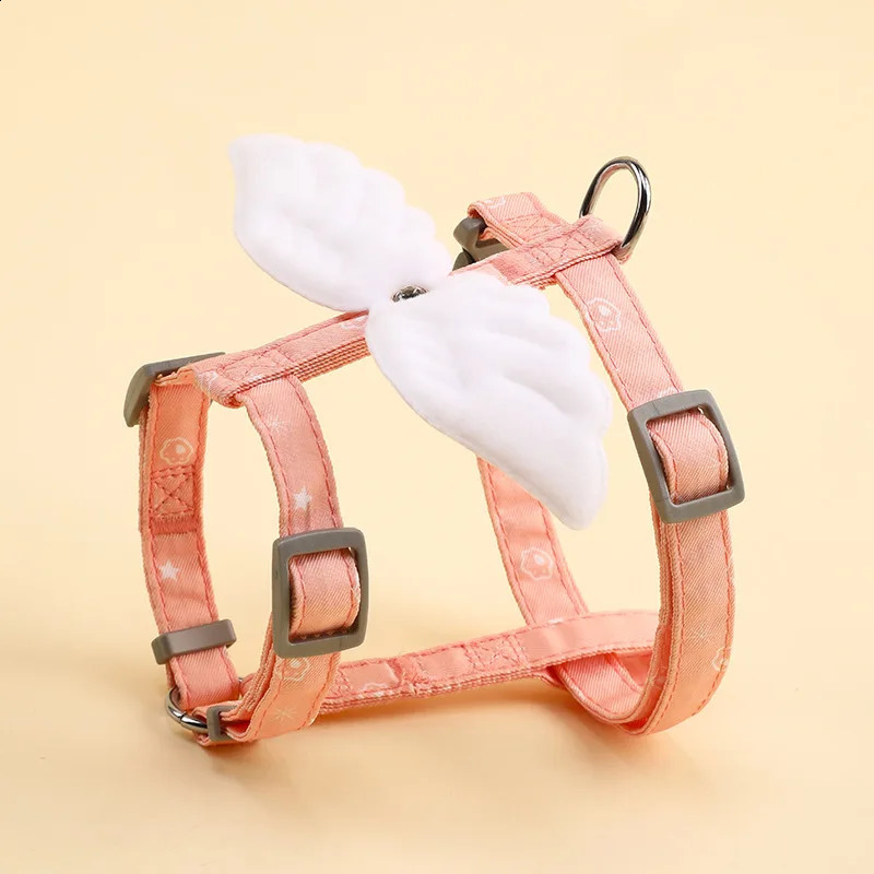 Sweet Angel Wing Cat Harness 120cm Leash Outdoor Cat Dog Harness and Leash Set Water Proof Vest Chest Strap Kitten Accessories 240724