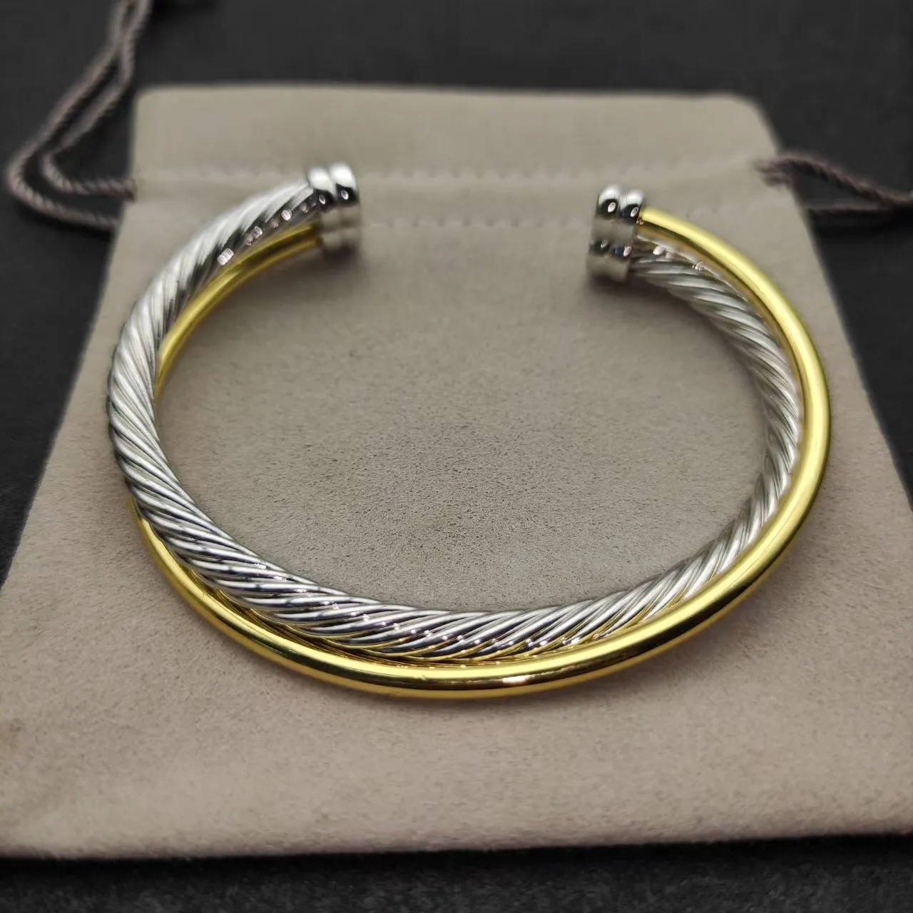 Davidlys Yurmanly Designer High Quality Classical Fashion Vintage Davidlys Silver Gold Bangle Luxury Jewelry Pearl Davidlys Yurmanly Ring 9F4 Z251008