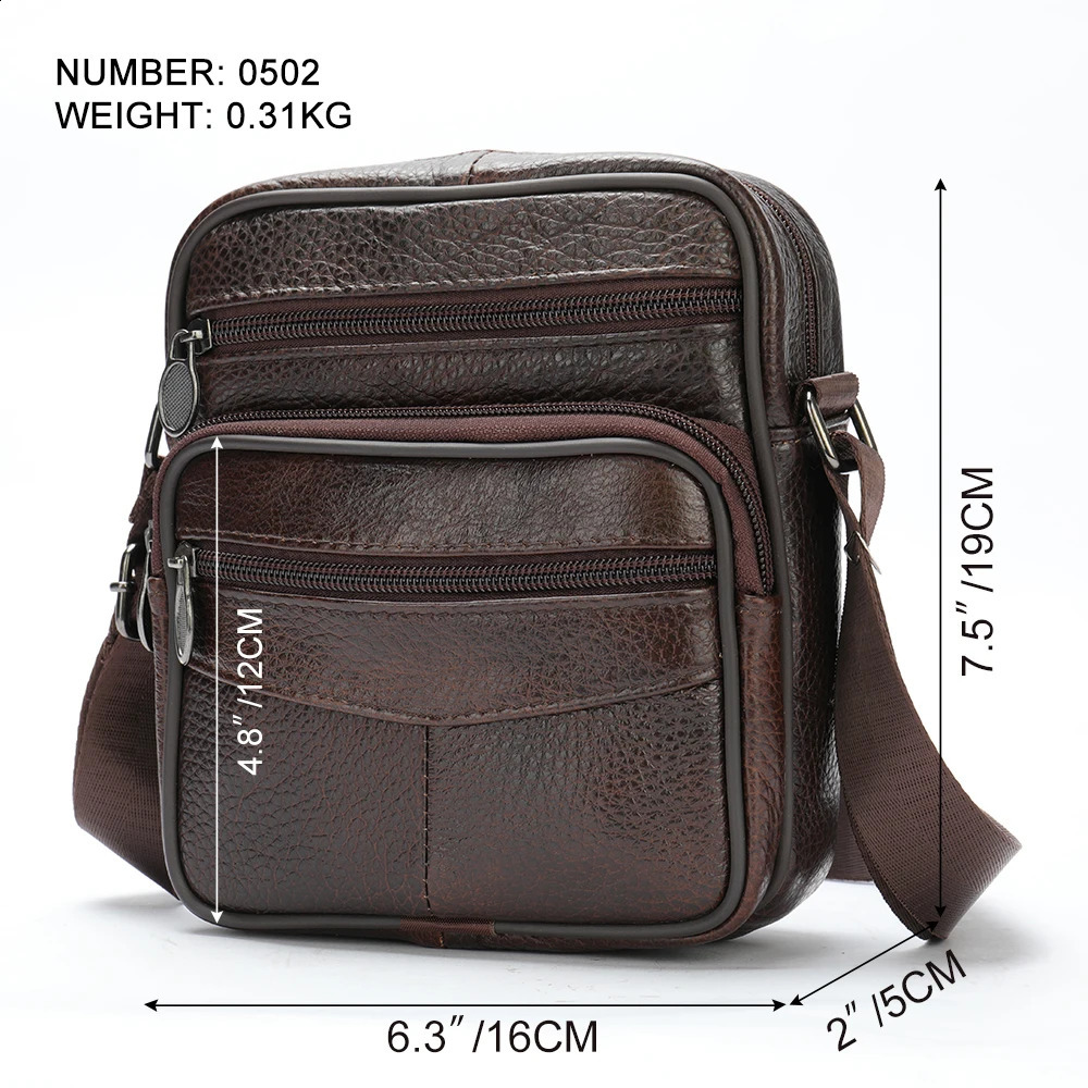 WESTAL sale Mens Shoulder Bags Casual Messenger Bag Genuine Leather Gift for Man 240723