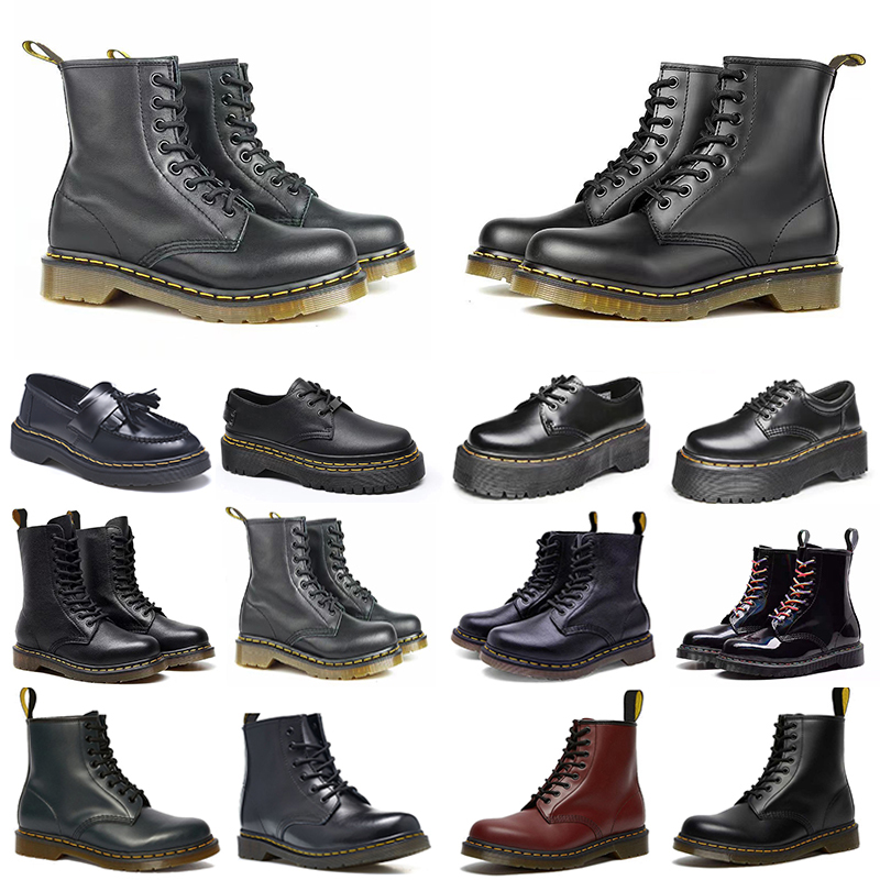 Winter leather fur Dr 1460 Designer boots for DOC 2976 snow 1461 Half Navy blue red MONO 8053 QUAD warm black white HOLLY men women boot Ankle booties 35-45