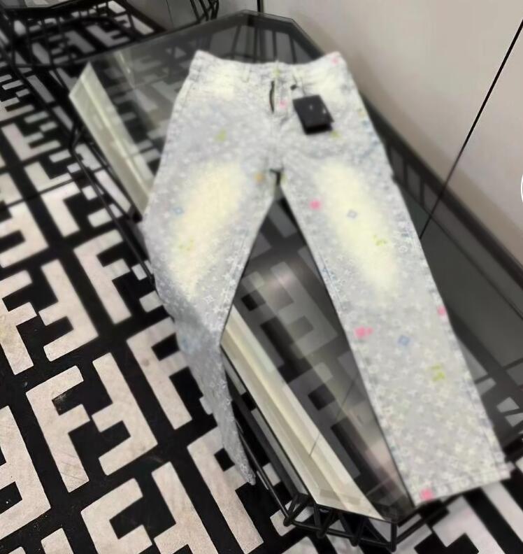 Luxury Mens Jeans designer fashion brand Print Pants Oversized Casual Double letter Women Denim Pants