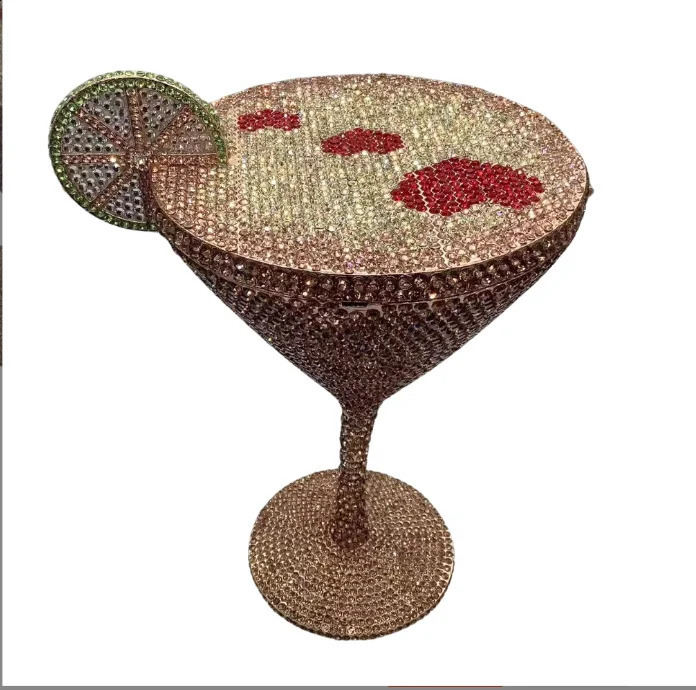 Lady Goblet Shaped Crystals Evening Clutch Purse Bags Women Diamonds Metal Purses And Handbags Wedding Party Day Clutches 240716