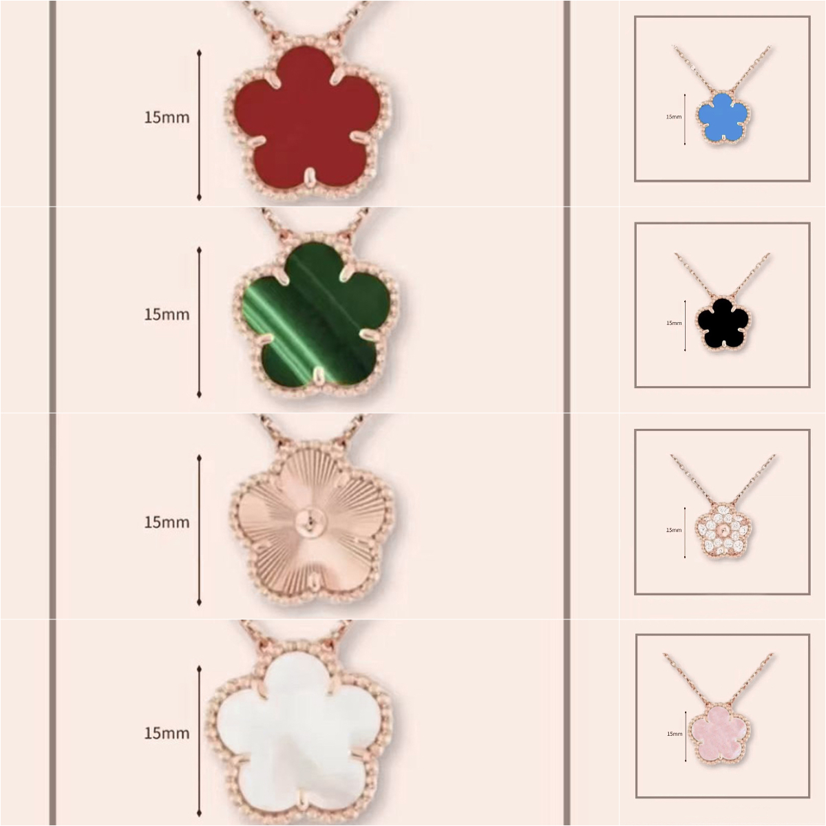 clover necklace designer jewelry necklace designer for women 15mm necklaces stainless steel jewelry chains silver pendant necklace lucky charm necklace gift have
