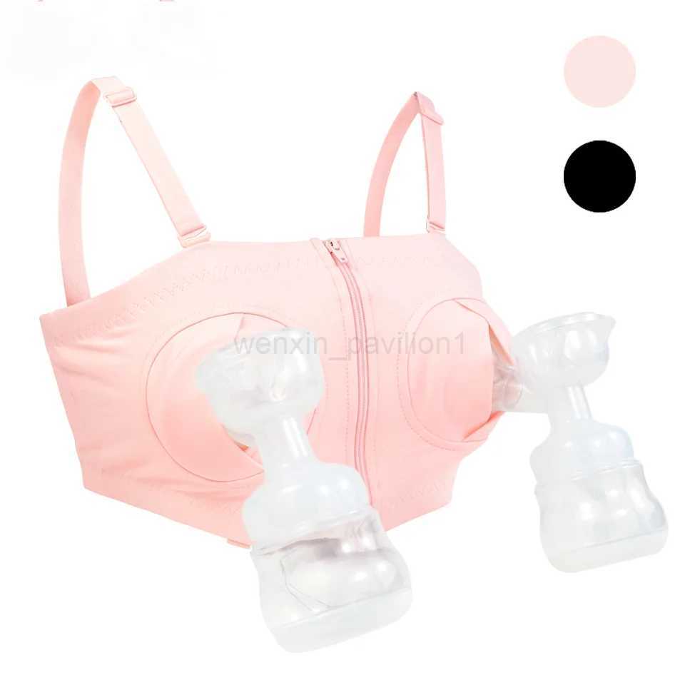 Maternity Bra For Breast Pump Special Nursing Bra Hands Pregnancy Clothes Breastfeeding Accessories Hands Free Pumping BraXJ240724