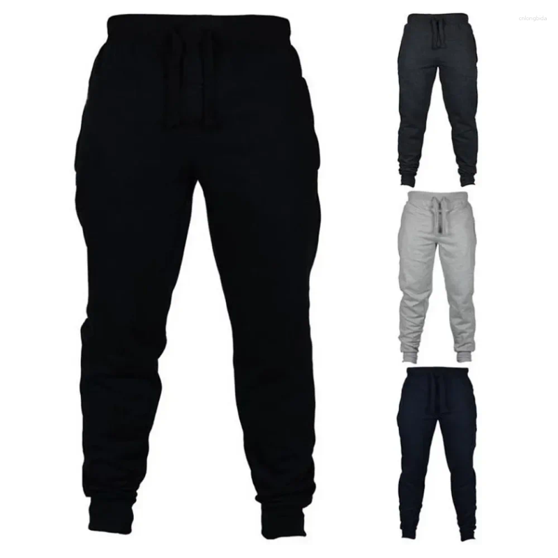 CNLONGBIDA Men's Pants Mens Joggers Casual Fitness Men Sportswear Tracksuit Bottoms Skinny Sweatpants Trousers Black Gyms Jogger Track