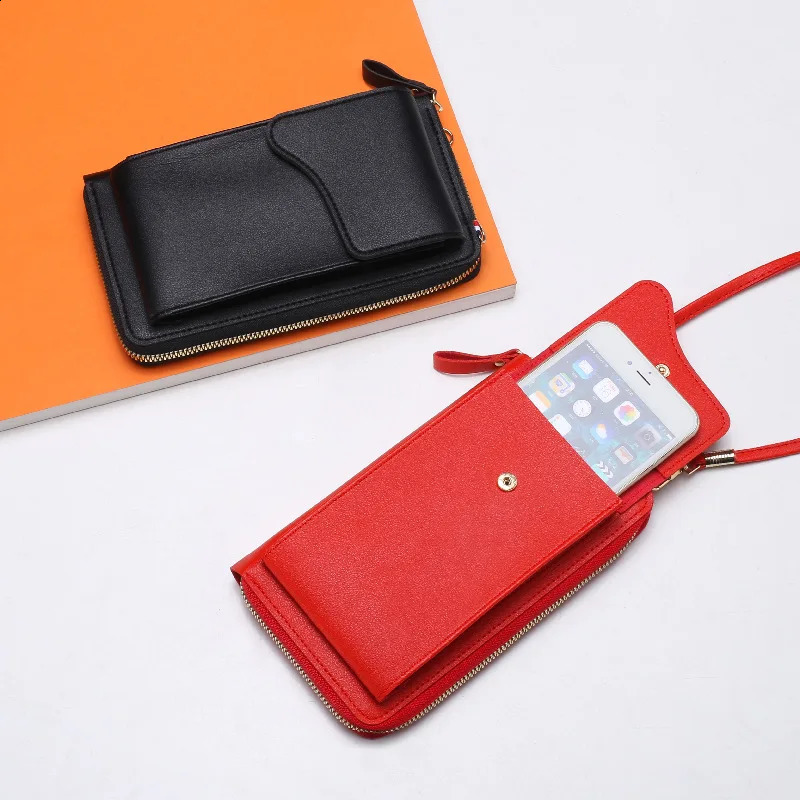 Womens Small Crossbody Shoulder Bags PU Leather Female Cell Phone Pocket Bag Ladies Purse Card Clutches Wallet Messenger Bags 240729