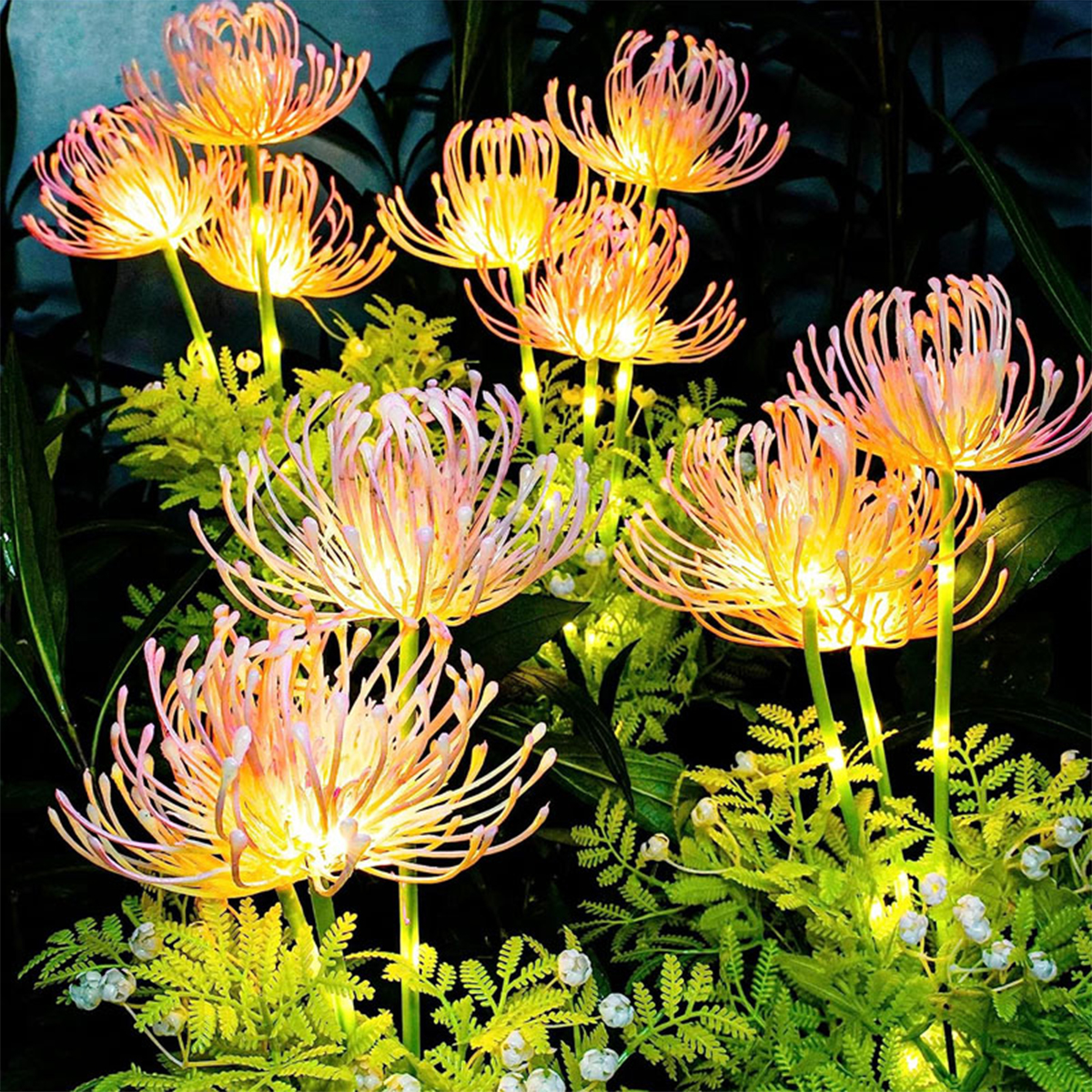 Solar Pisan flower new countryside plant flower light ground plug outdoor garden plug ground light led lawn light