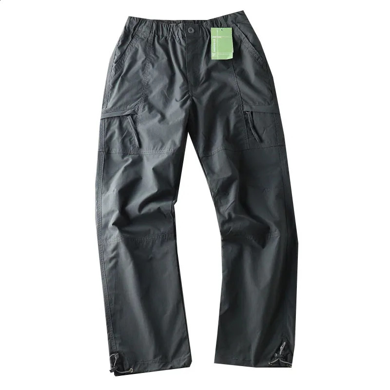 Cargo Pants Men Spring autumn Double-used Straight Pants Male Quick-dry WaterProof Hiking Climbing Long Trousers For Men 240723