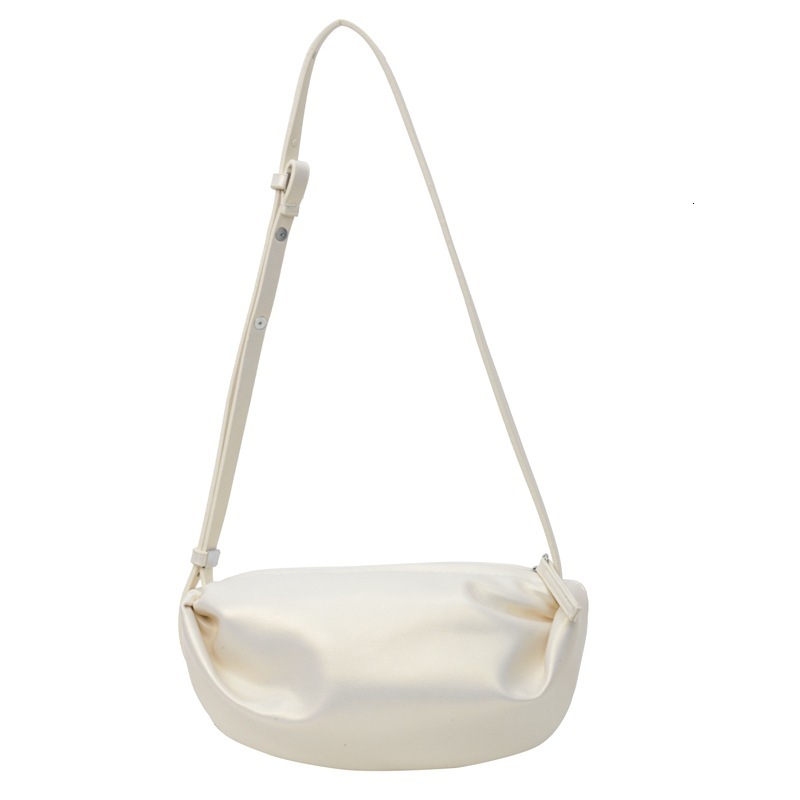 Single shoulder Korean version pleated cloud silver niche design backpack large capacity commuting casual versatile bag for women H724#22 ddmy 70f8