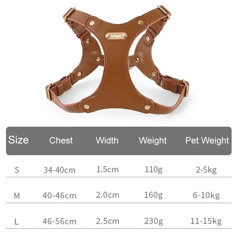 free shipping Pet Soft Leather Chest Strap Traction Rope Set Chain Outdoors Walking Vest Harness Small Medium Dog Supplies 06B Free shi