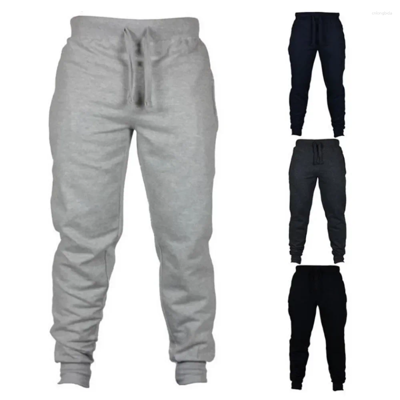 CNLONGBIDA Men's Pants Mens Joggers Casual Fitness Men Sportswear Tracksuit Bottoms Skinny Sweatpants Trousers Black Gyms Jogger Track