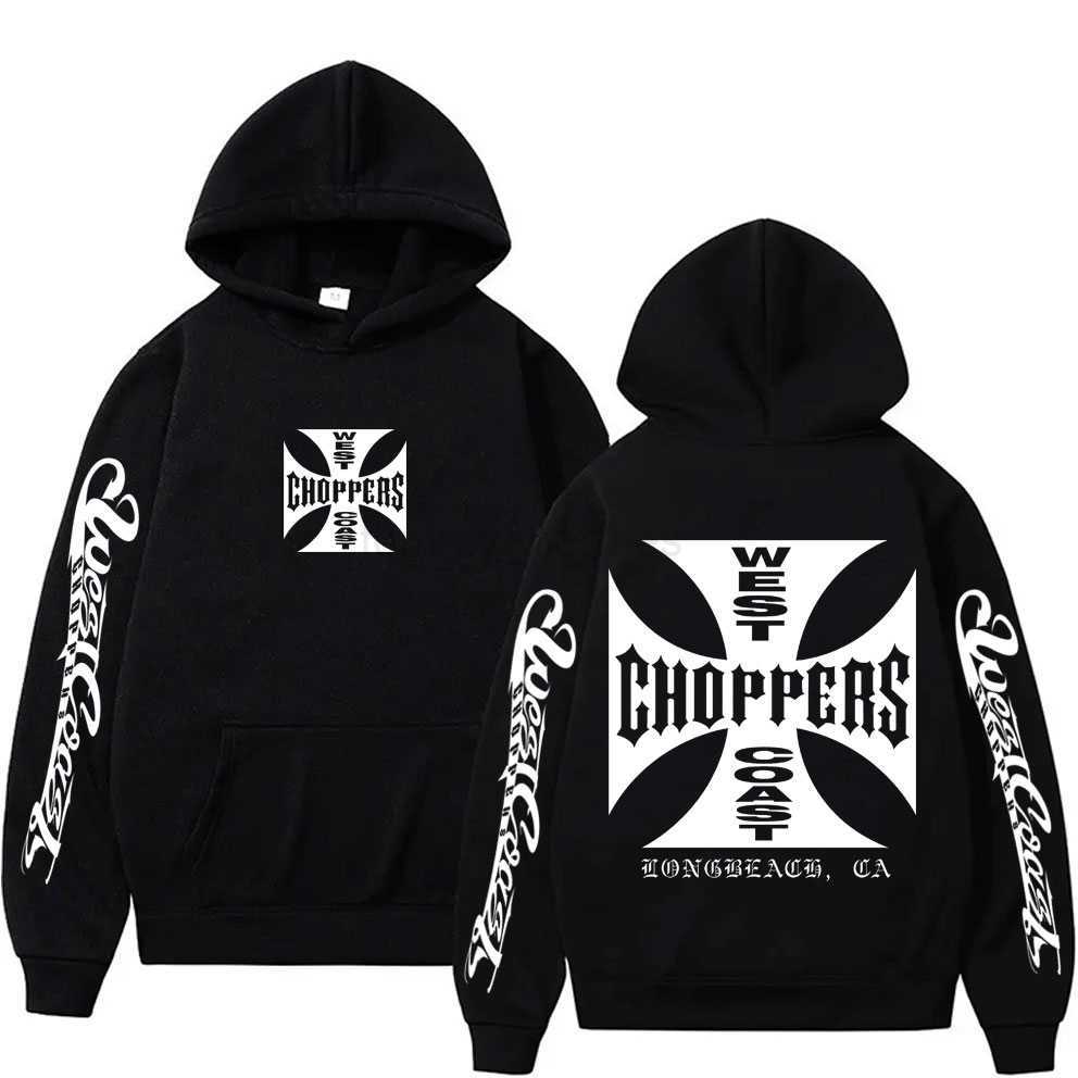 West Coast helicopter graphic hoodie mens retro streetwear mens long sleeved oversized sportswear mens Gothic hoodieW24053687724 1