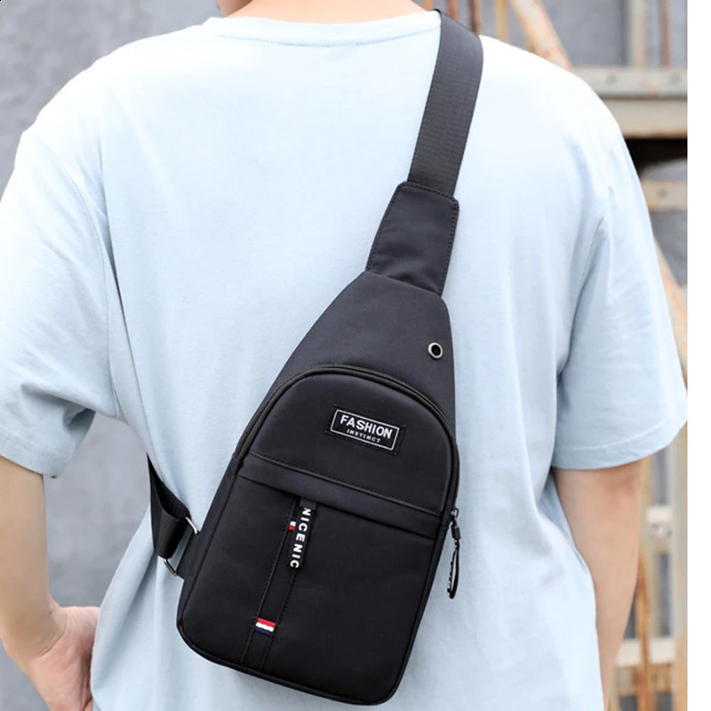 Men Fashion Multifunction Shoulder Bag Crossbody On Travel Sling Pack Messenger Chest For Male 240723