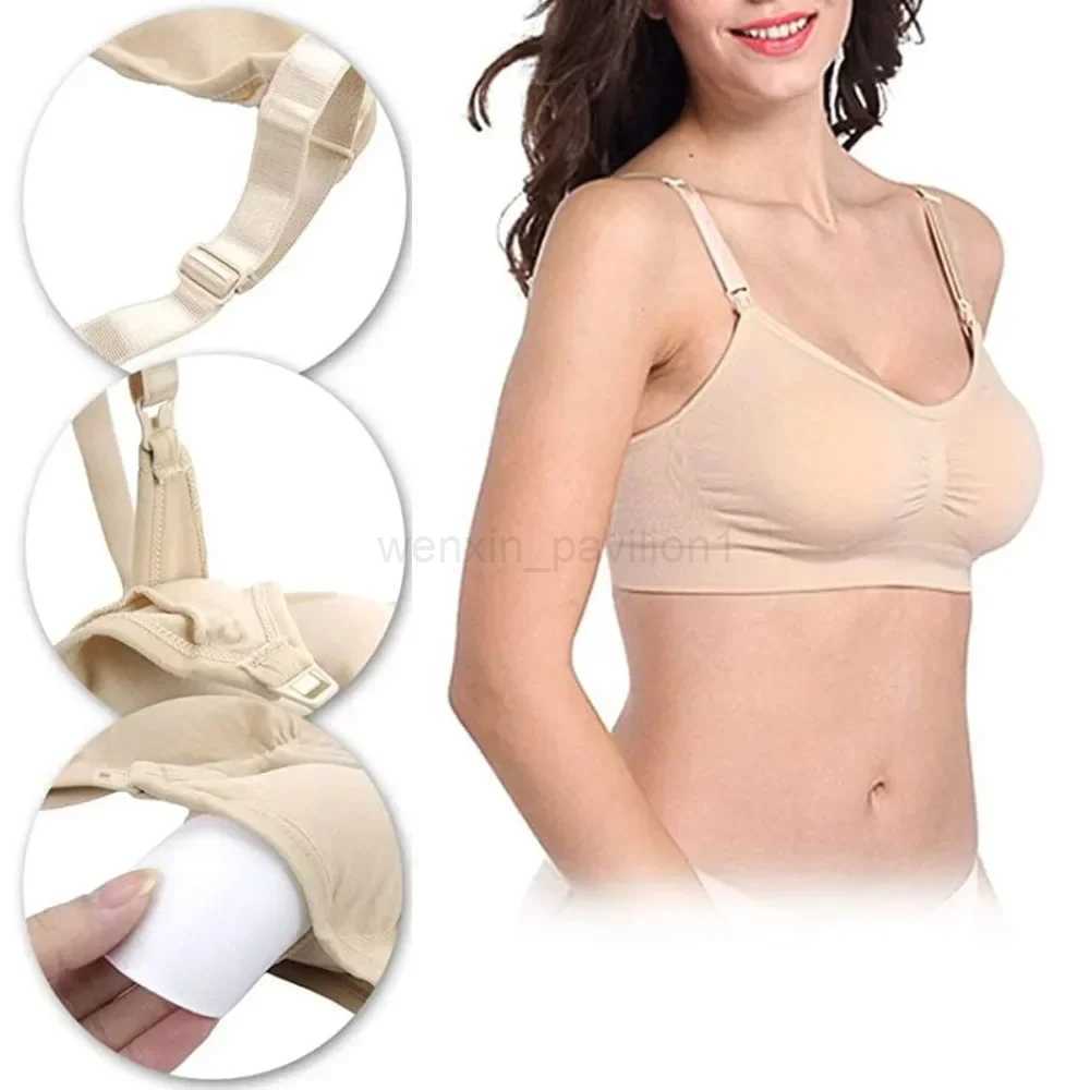 Maternity Bras Wirefree Nursing Bra Pregnancy Clothes Prevent Sagging Breastfeeding Womens Breathable lactancia BraXJ240724