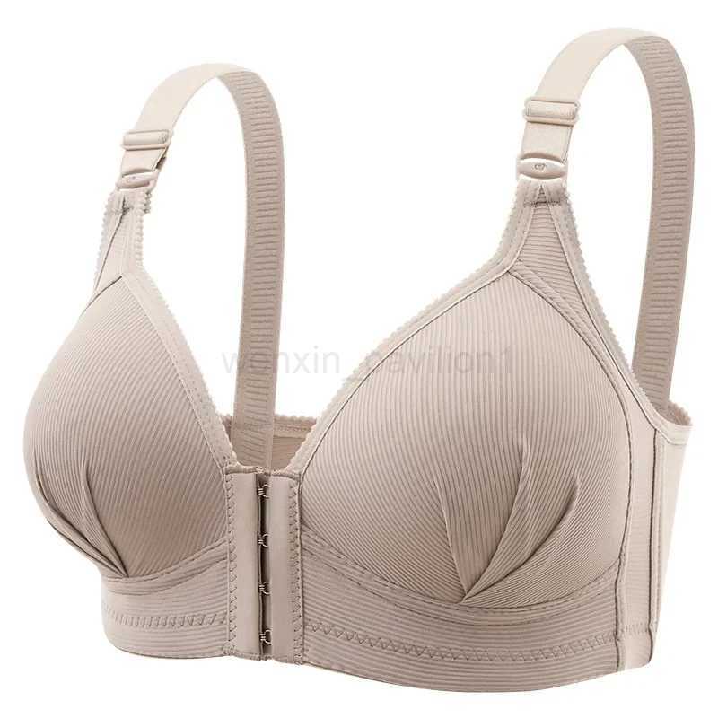 New Front Button Breastfeeding Bra without Steel Ring Thin Size Comfortable and Traceless Pregnant Womens BraXJ240724