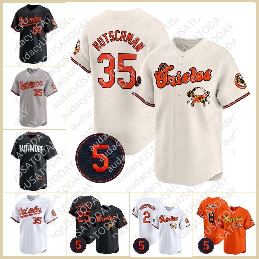Men Women Youth Baseball Limited Jerseys Adley Rutschman Cedric Mullins Eddie Murray Cal Ripken Jr. Anthony Santander Orioles Ryan Mountcastle Austin Hays Shirt