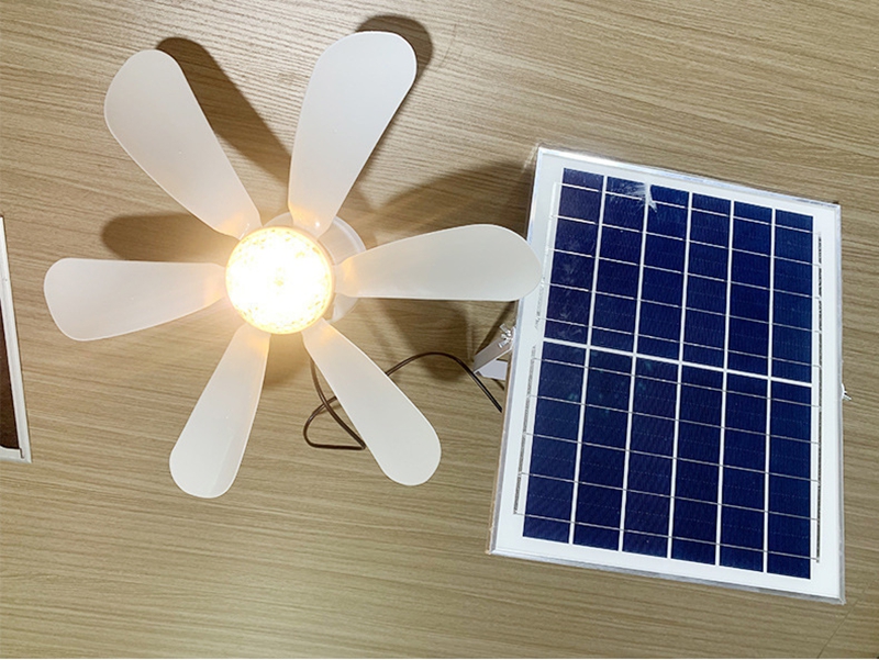 Portable Charging Household High Wind Solar Powered Ceiling Fan Light for Outdoor Camping