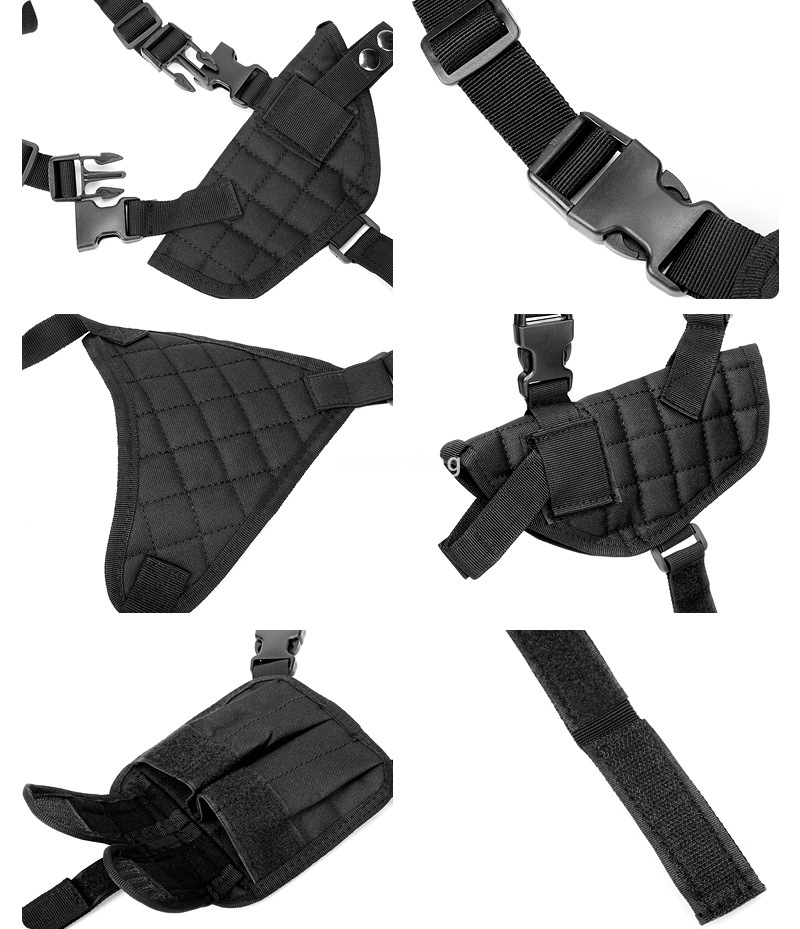 Tactical double shoulder underarm holster double magazine bag portable agent invisible quick draw holster wholesale manufacturers