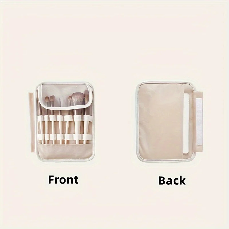 3 1pc Travel - PU Leather Double Layer Make Up Clear Bag With Zipper Large Makeup Bags For Women Cosmetic 240724 4