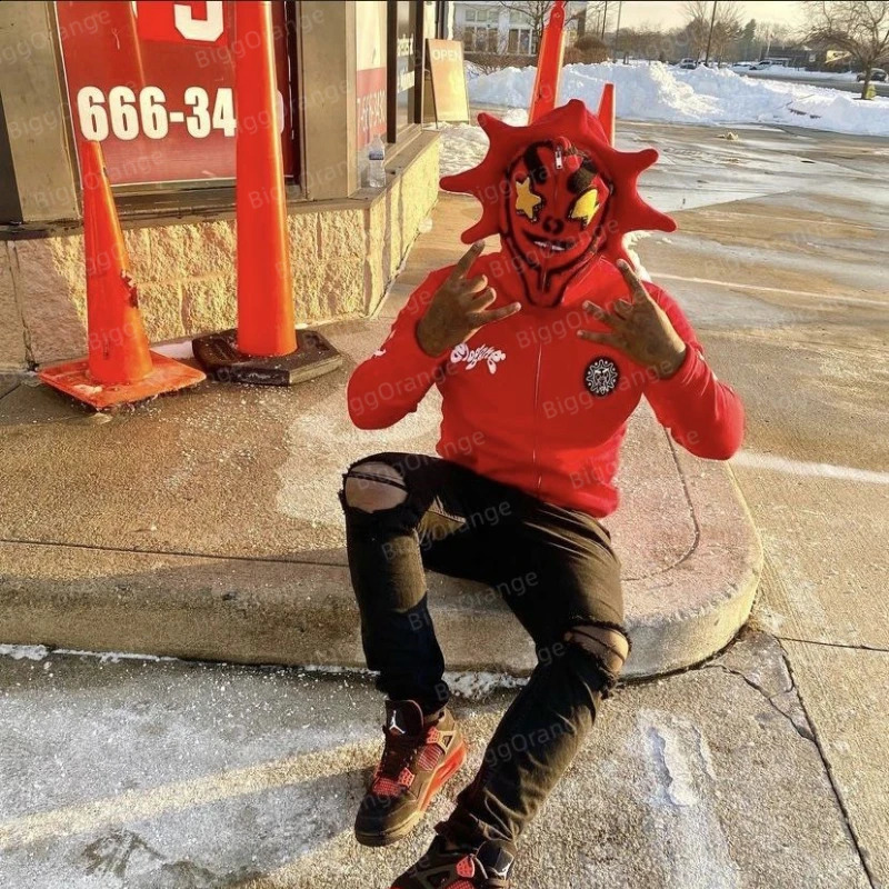 Retro Lazy Style Hoodie for Women Loose Fun Multi Angle Full Zip Hoodie Y2k Casual Sweatshirt Jacket Harajuku American 240717