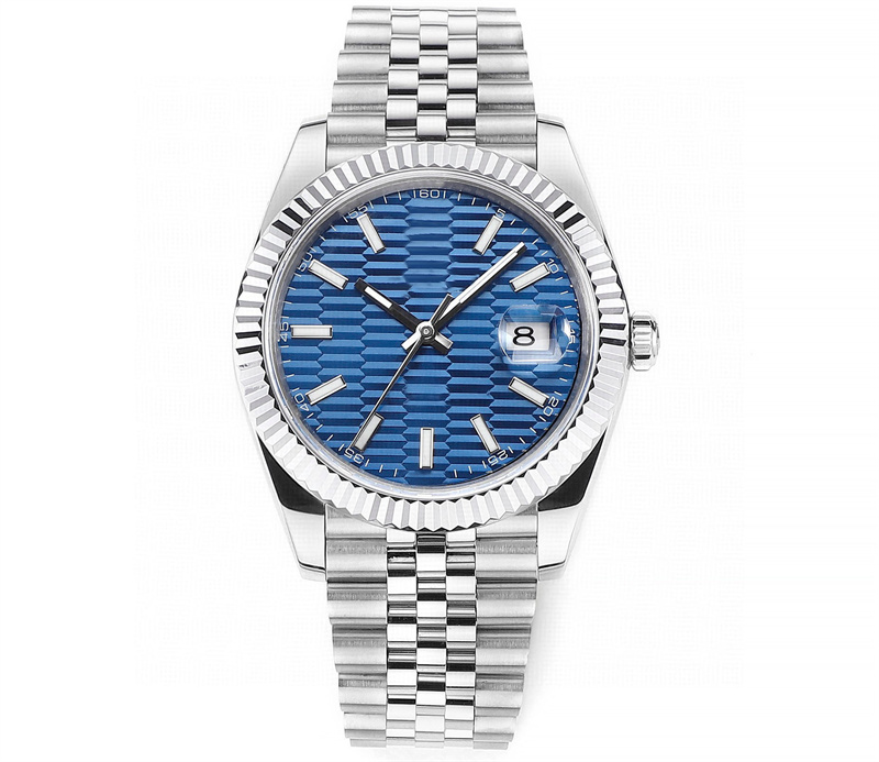 Men's Watch Log Type Automatic Mechanical Watch New Steel Belt Small Head Grain Men's Waterproof Sapphire Glass Single Calendar Watch