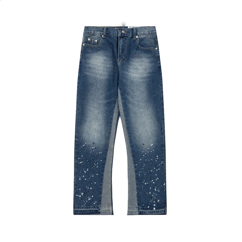 Color Match Ripped Hole Pantalones Hombre Baggy Jeans for Men and Women Washed Streetwear Casual Y2k Denim Trousers Oversized 240816